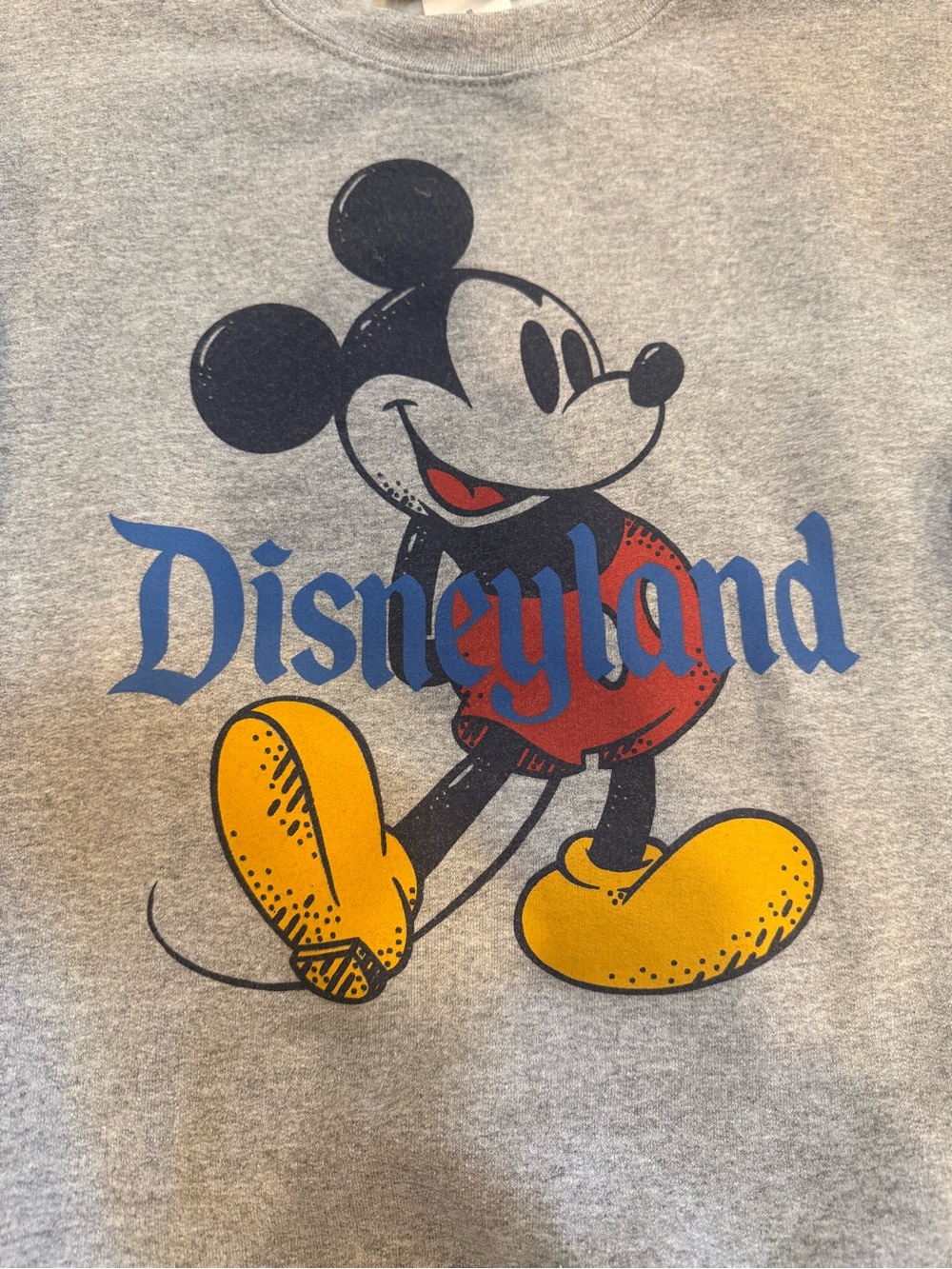 Disney Grey Mickey Mouse Disneyland Graphic Sweatshirt